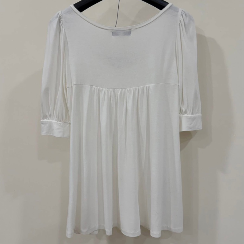 BURBERRY 藍標 白色假二件式格紋戰馬上衣-2