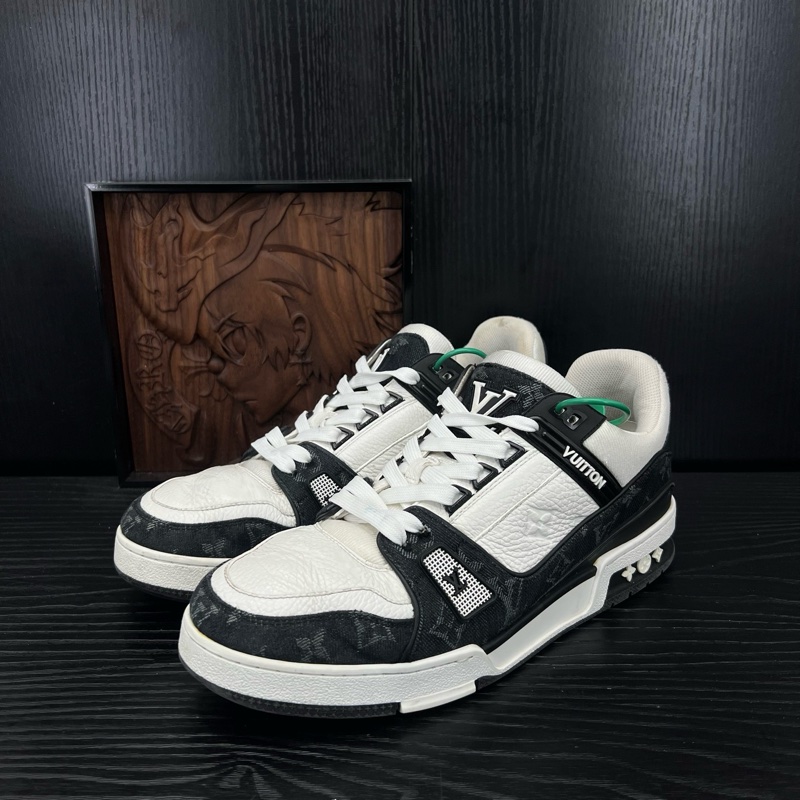Louis Vuitton路易威登 trainer 黑白牛仔 42.5碼-0
