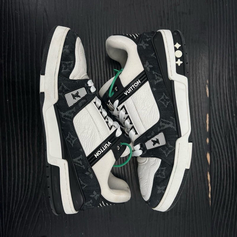 Louis Vuitton路易威登 trainer 黑白牛仔 42.5碼-5