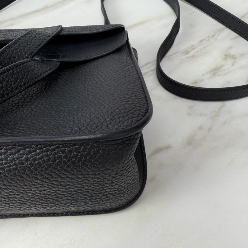 Hermès HALZAN 25 黑色金釦-7