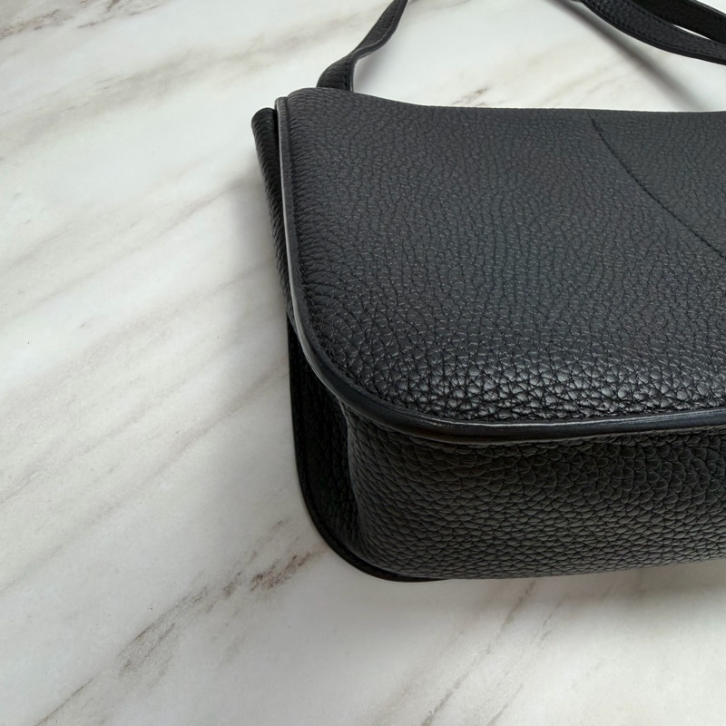 Hermès HALZAN 25 黑色金釦-9