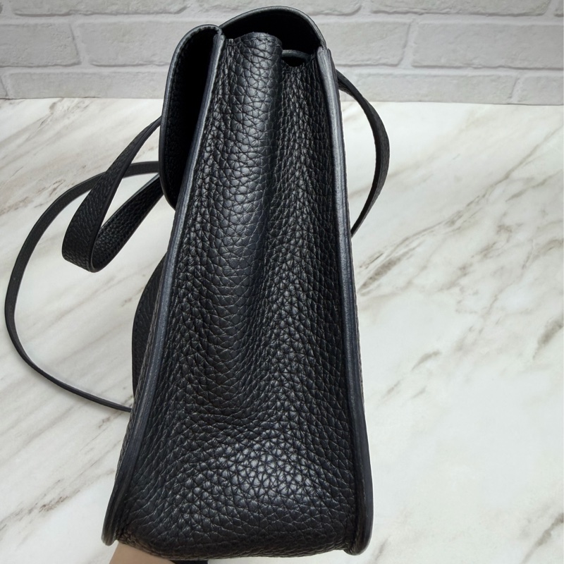 Hermès HALZAN 25 黑色金釦-11