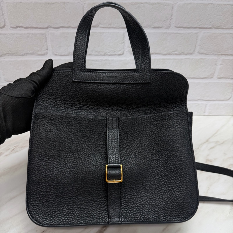 Hermès HALZAN 25 黑色金釦-13