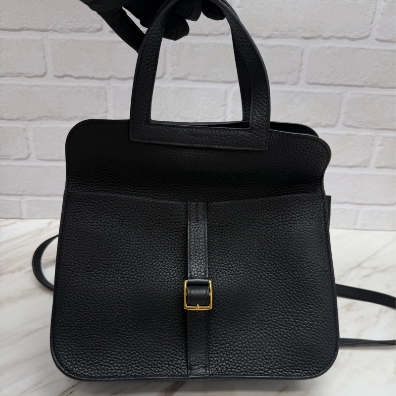 Hermès HALZAN 25 黑色金釦-17