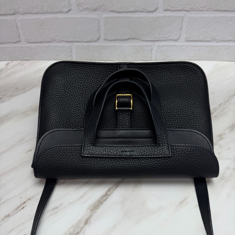 Hermès HALZAN 25 黑色金釦-18