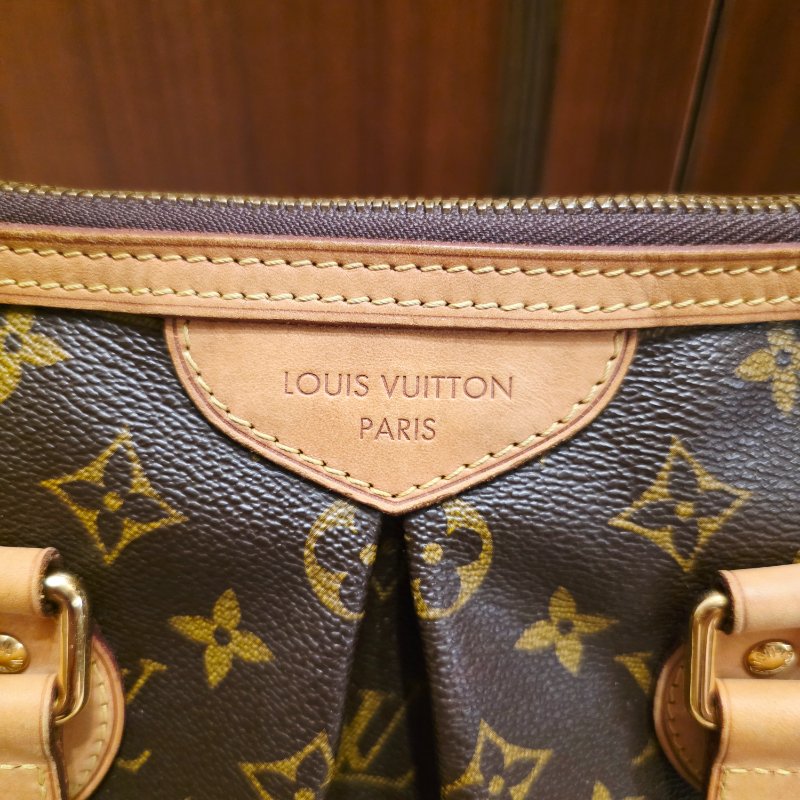 LV Louis Vuitton原花抓皺拉鍊三用水餃包/ M40145手提、肩背，斜跨-53