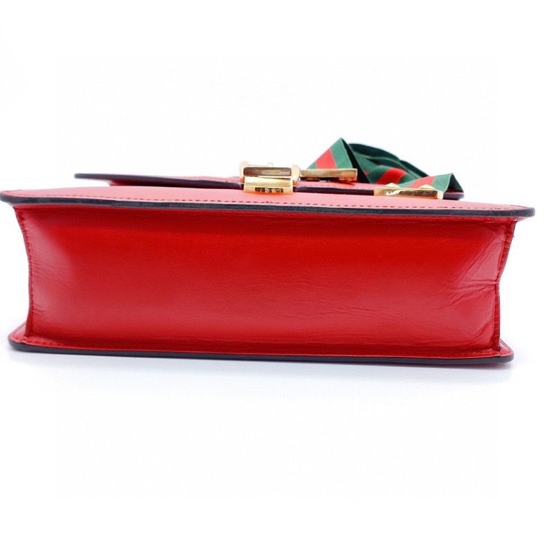 Gucci /古馳！Sylvie系列塞爾維亞，紅色中號絲帶包-4
