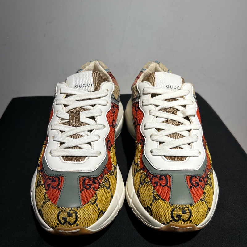98新古馳/Gucci  Rhyton 帆布老爹鞋 女款 35碼  🈚附件-1