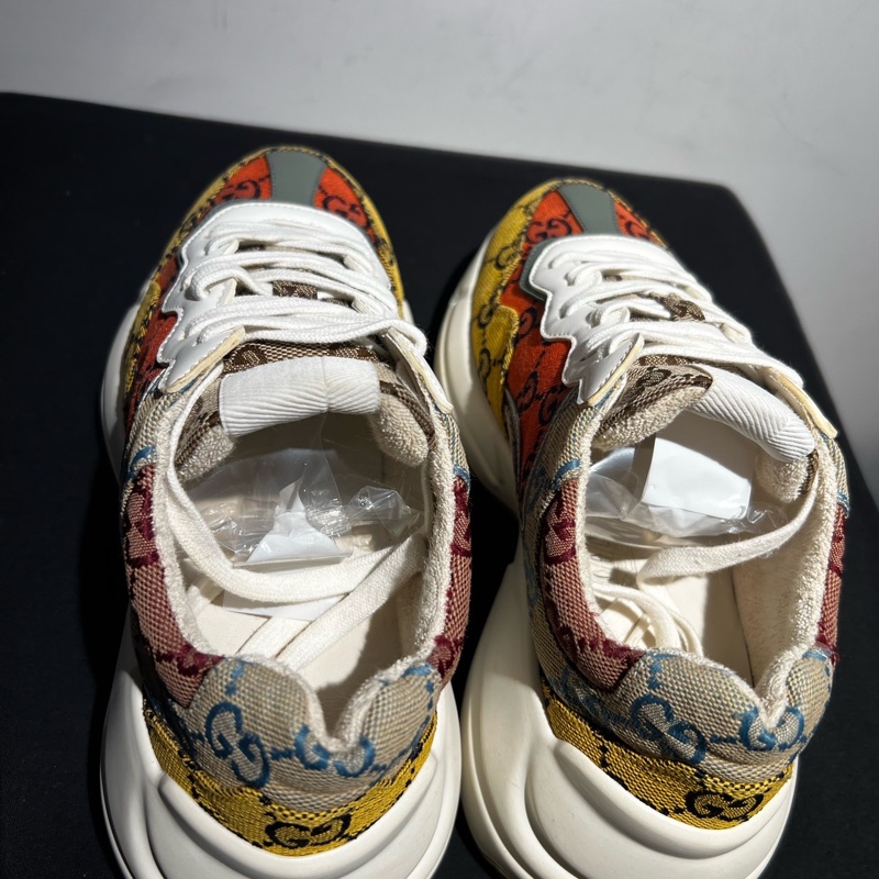 98新古馳/Gucci  Rhyton 帆布老爹鞋 女款 35碼  🈚附件-4