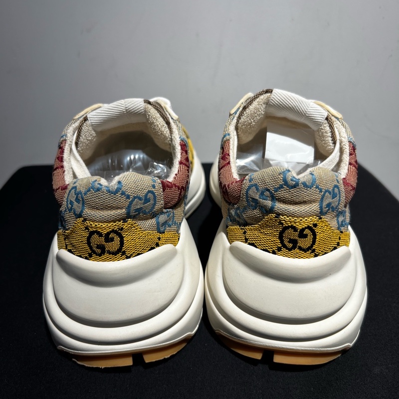 98新古馳/Gucci  Rhyton 帆布老爹鞋 女款 35碼  🈚附件-5