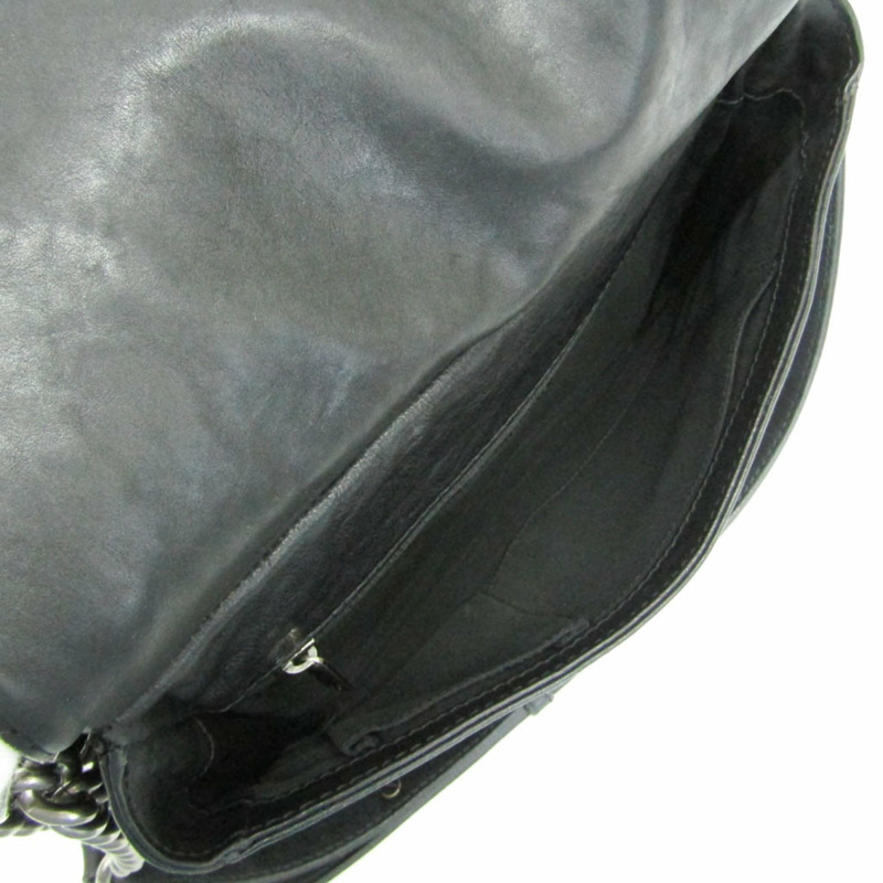 香奈兒 Boy Chanel 鏈條單肩包 女士真皮單肩包 黑色-3