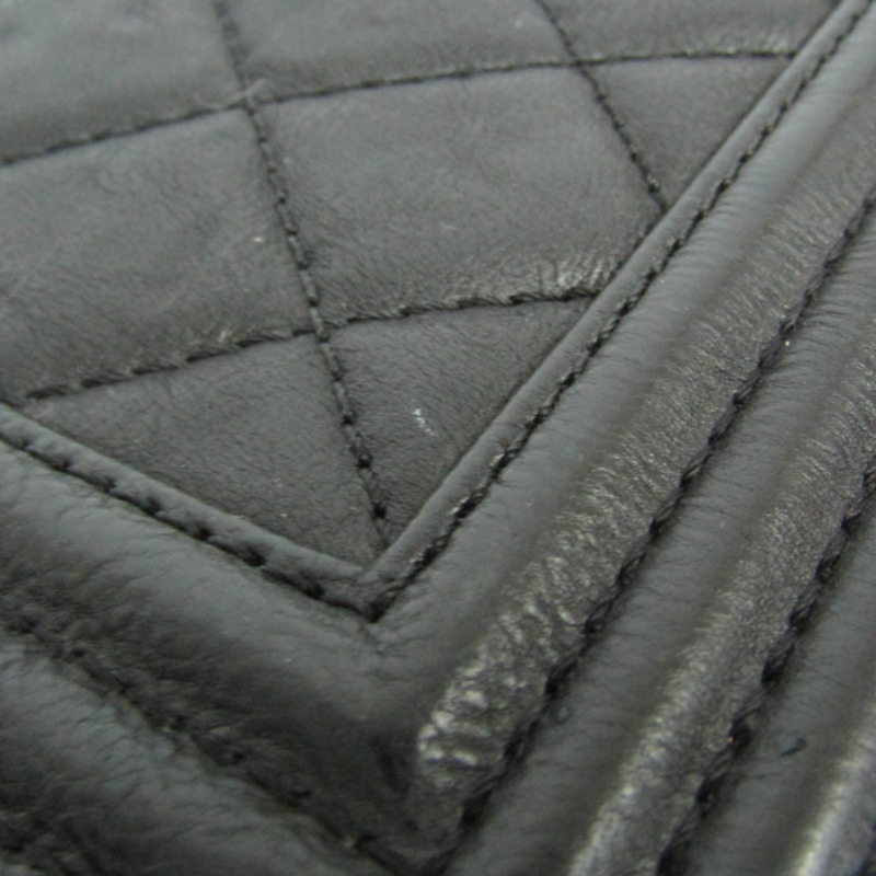 香奈兒 Boy Chanel 鏈條單肩包 女士真皮單肩包 黑色-6