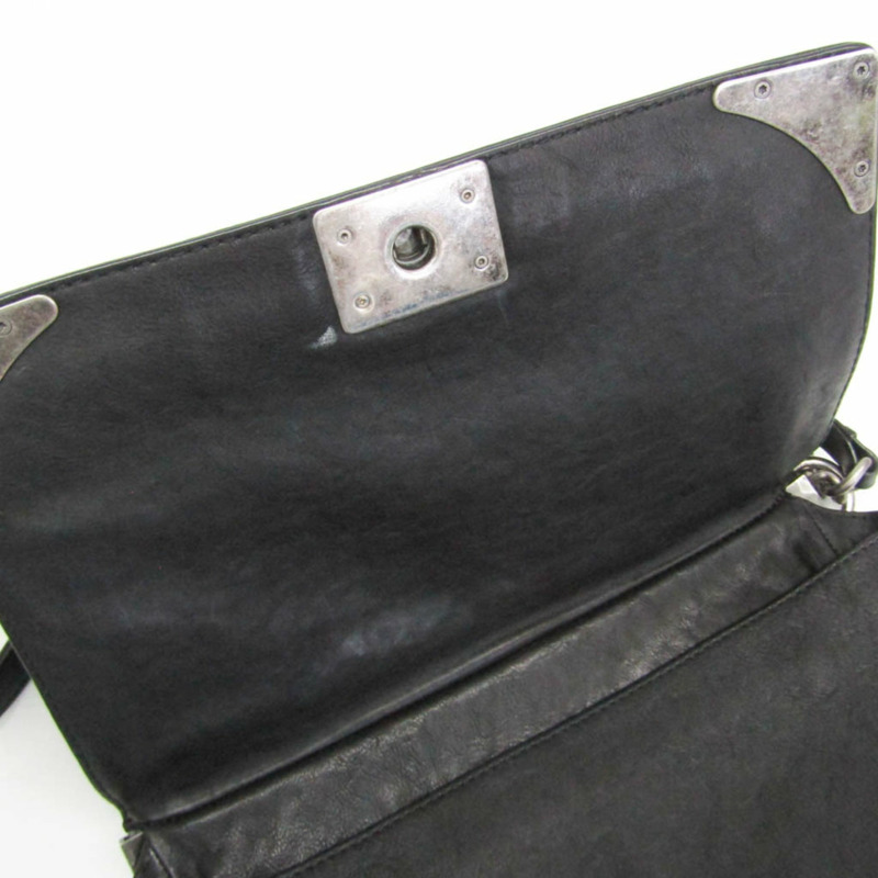 香奈兒 Boy Chanel 鏈條單肩包 女士真皮單肩包 黑色-16