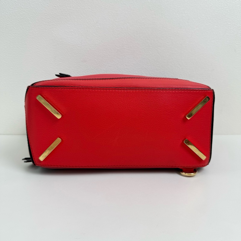 羅意威/Loewe     Puzzle 紅色單肩包 金扣-5