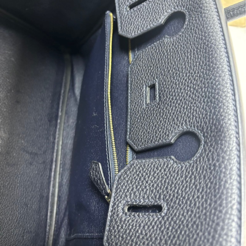 Hermes Birkin30 午夜藍 Togo皮 |金扣|U刻 經典永不過時，低調又顯貴氣、-12