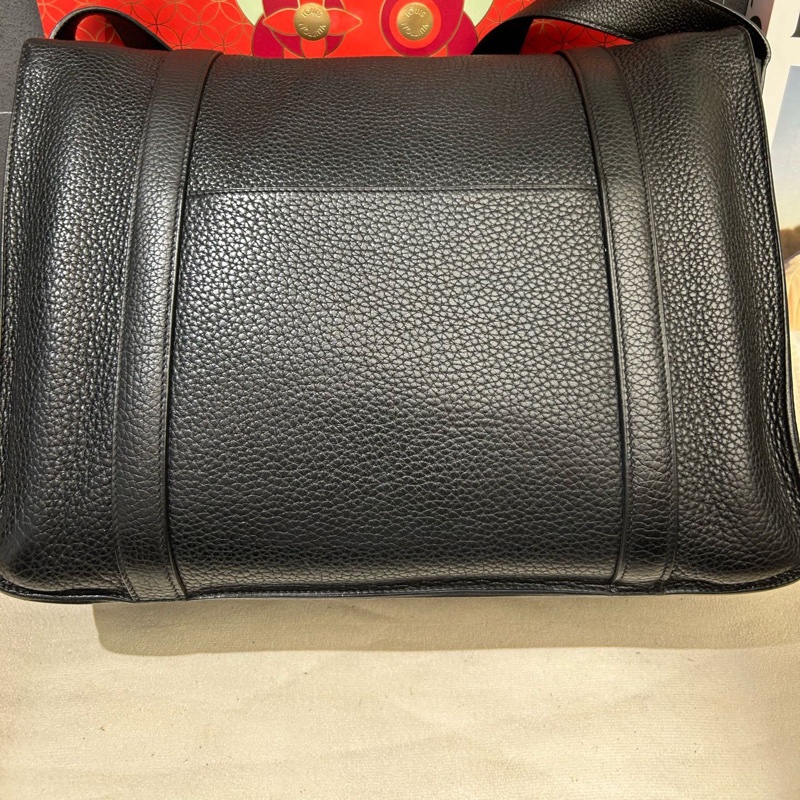 Hermes愛馬仕男士雙扣郵差包斜挎包  框Q刻 尺寸38×29，togo皮🈚附件-1