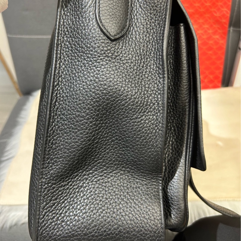 Hermes愛馬仕男士雙扣郵差包斜挎包  框Q刻 尺寸38×29，togo皮🈚附件-2