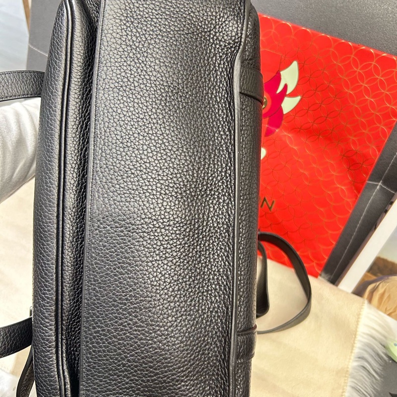 Hermes愛馬仕男士雙扣郵差包斜挎包  框Q刻 尺寸38×29，togo皮🈚附件-4