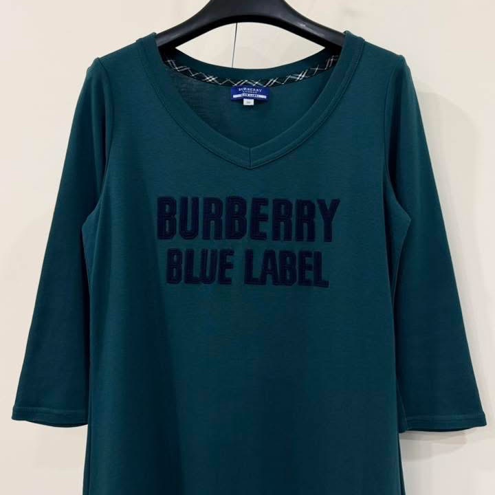 BURBERRY 藍標 字母七分袖長版傘狀上衣-3