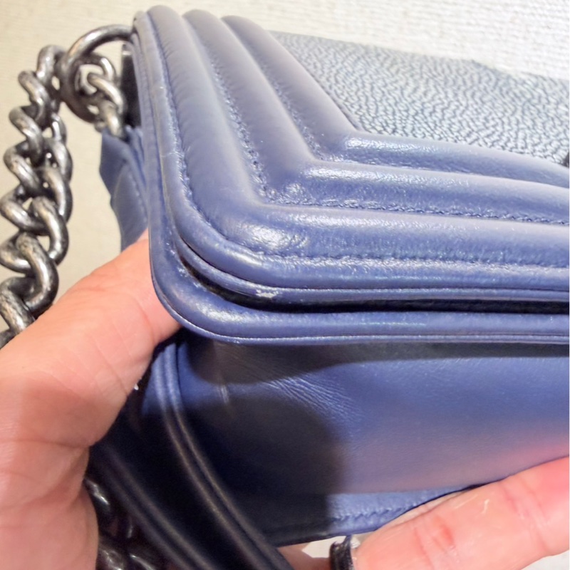 全新全配❤️ 香奈兒 #霧霾藍 #珍珠魚皮 #leboy20 #小號-6