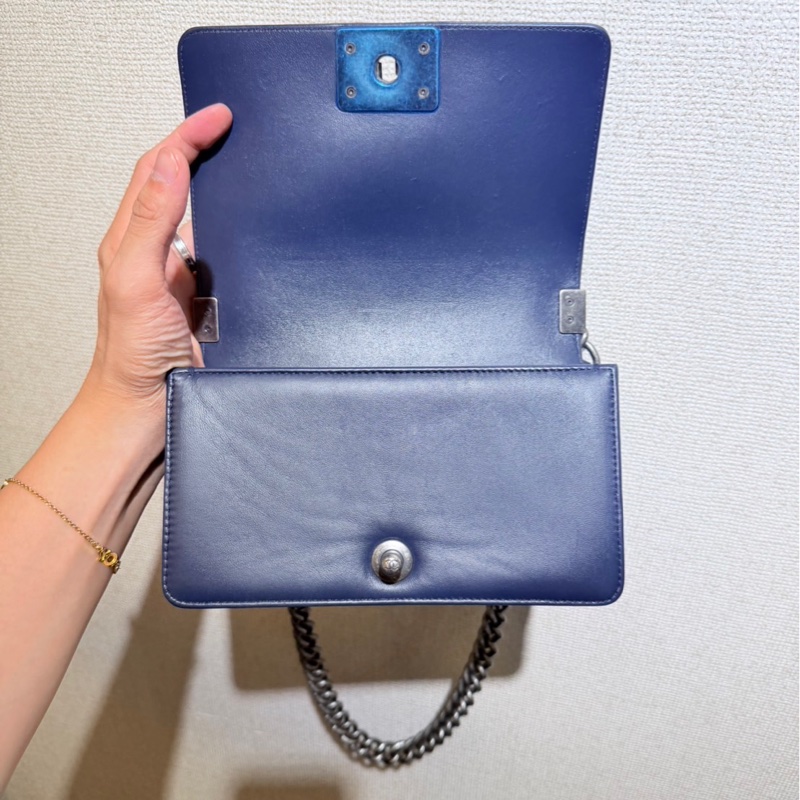 全新全配❤️ 香奈兒 #霧霾藍 #珍珠魚皮 #leboy20 #小號-12