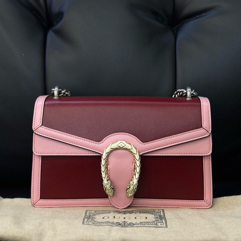 Gucci古驰！Dionysus系列新款拼色珐琅扣中号酒神链条包-0