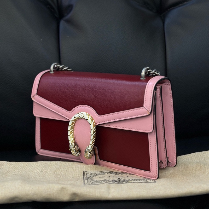 Gucci古驰！Dionysus系列新款拼色珐琅扣中号酒神链条包-3