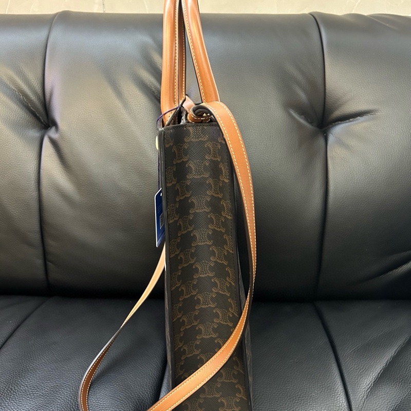 Celine賽琳！CABAS凱旋門老花小號tote琴譜-3