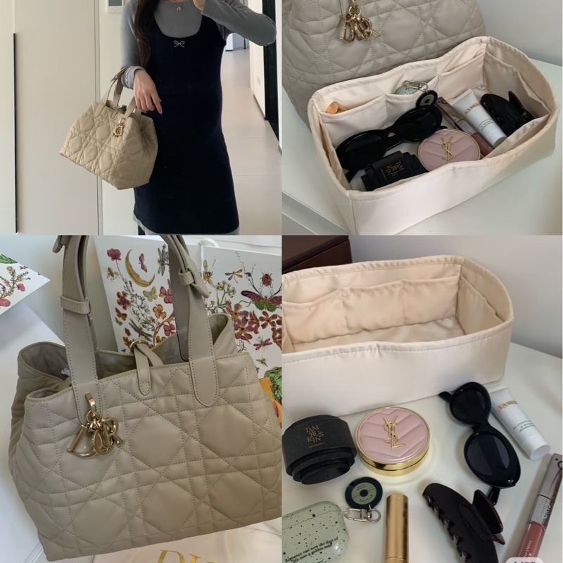 全新🈶2026購證❤️ dior #toujours #奶茶色 #土著包 #托特包 中號-2