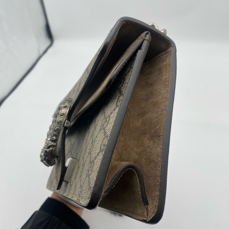 GUCCI古馳新款鑽扣小號 酒神鏈條單肩包 ：25✖️13.5cm🈚附件-6