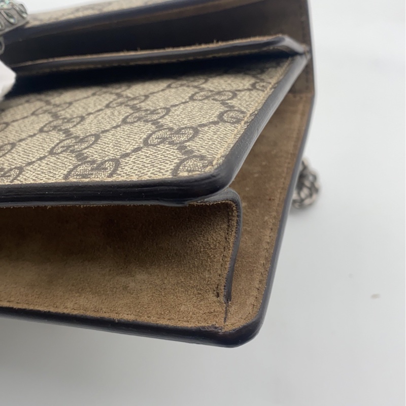 GUCCI古馳新款鑽扣小號 酒神鏈條單肩包 ：25✖️13.5cm🈚附件-8