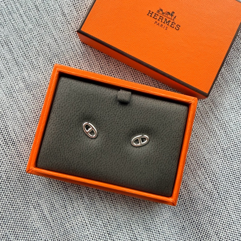 愛馬仕Hermes 豬鼻子 耳環 銀飾 Farandole-0