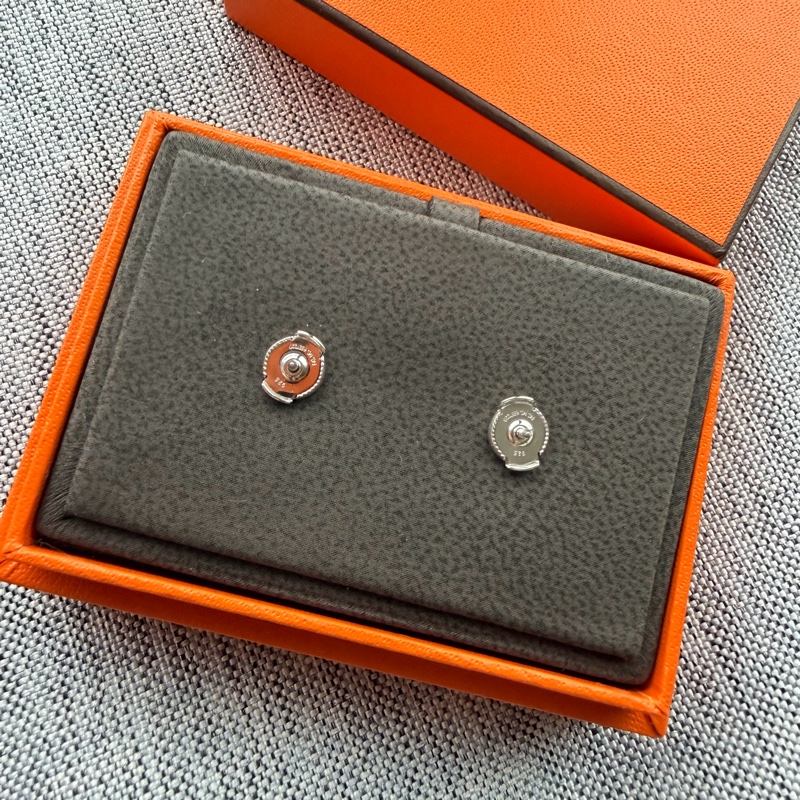 愛馬仕Hermes 豬鼻子 耳環 銀飾 Farandole-3