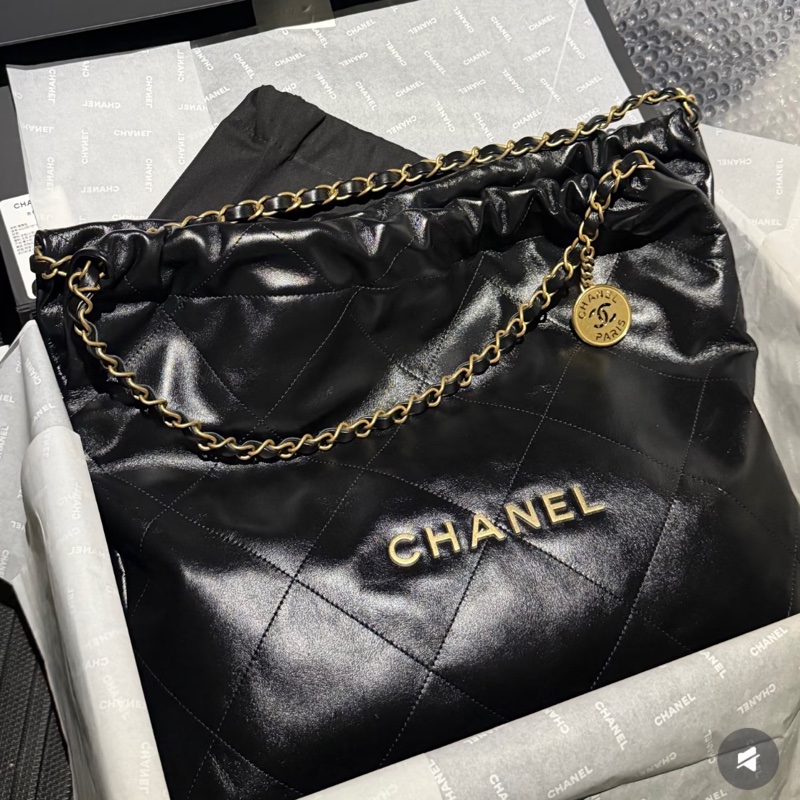 全新全配❤️ 香奈兒 #22bag #小號 #黑色 #金釦-0