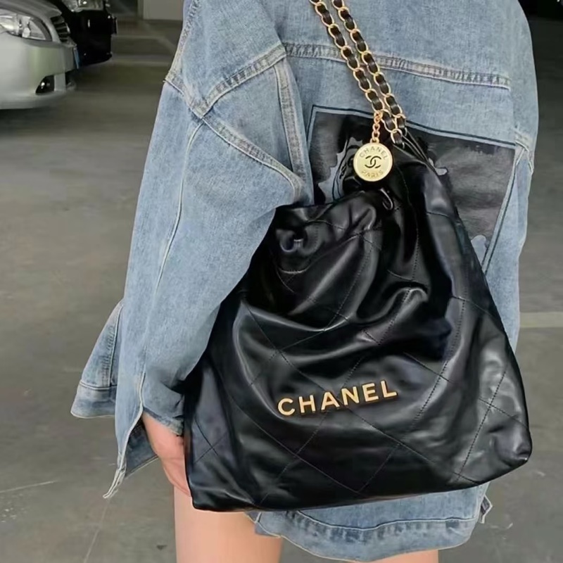 全新全配❤️ 香奈兒 #22bag #小號 #黑色 #金釦-4