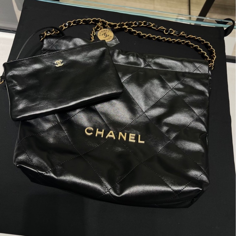 全新全配❤️ 香奈兒 #22bag #小號 #黑色 #金釦-5
