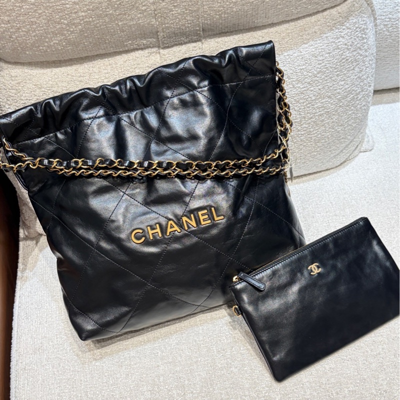 全新全配❤️ 香奈兒 #22bag #小號 #黑色 #金釦-6