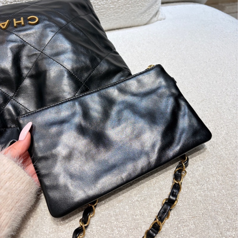 全新全配❤️ 香奈兒 #22bag #小號 #黑色 #金釦-14