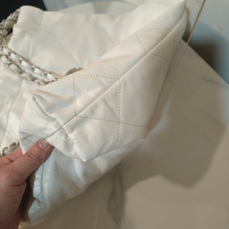 閒置全配❤️ 香奈兒 #22bag #小號 #白色 #銀釦-5