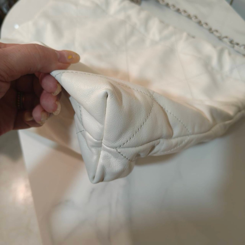 閒置全配❤️ 香奈兒 #22bag #小號 #白色 #銀釦-9