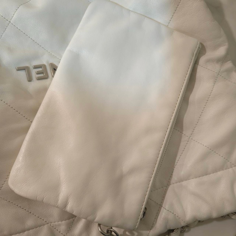 閒置全配❤️ 香奈兒 #22bag #小號 #白色 #銀釦-19