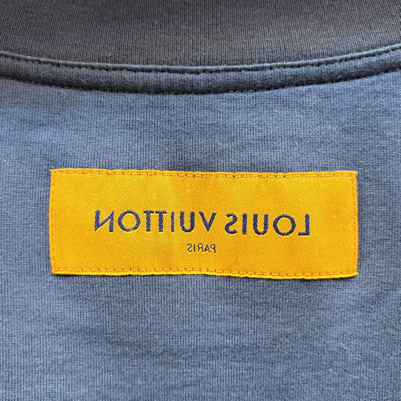 LV路易威登 LOUIS VUITTON 98新浮雕LOGO藏藍色M短袖T恤-3
