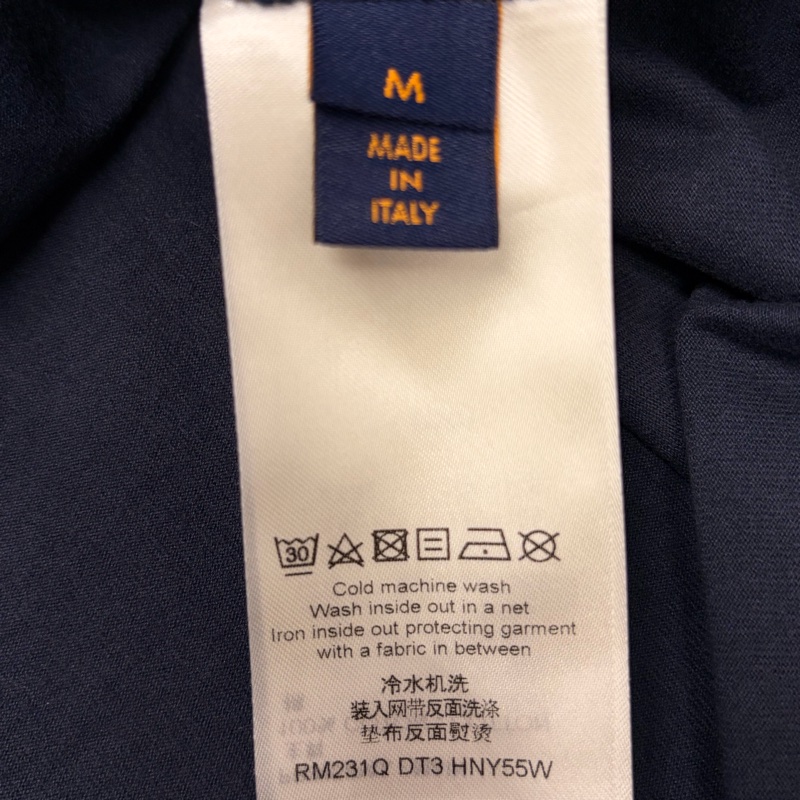 LV路易威登 LOUIS VUITTON 98新浮雕LOGO藏藍色M短袖T恤-8