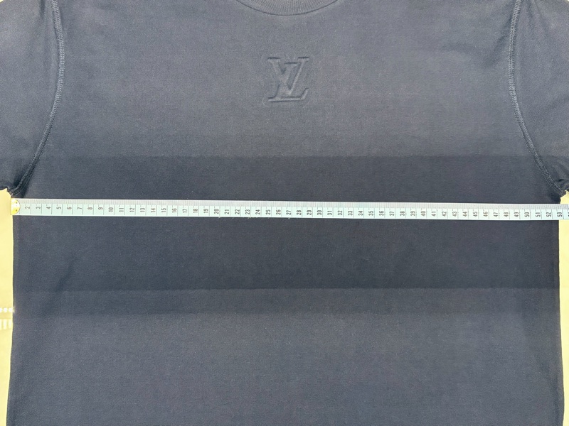LV路易威登 LOUIS VUITTON 98新浮雕LOGO藏藍色M短袖T恤-11