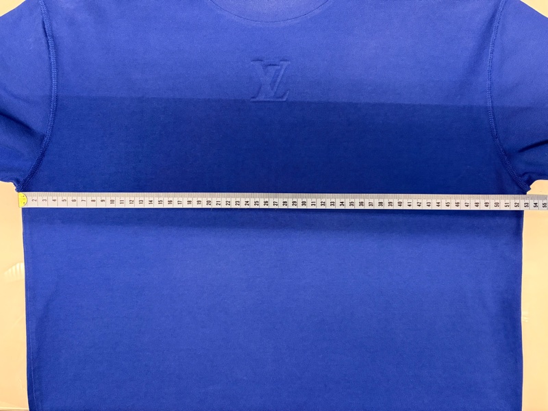 LV路易威登 LOUIS VUITTON 95新浮雕LOGO藍色S 短袖T恤-11