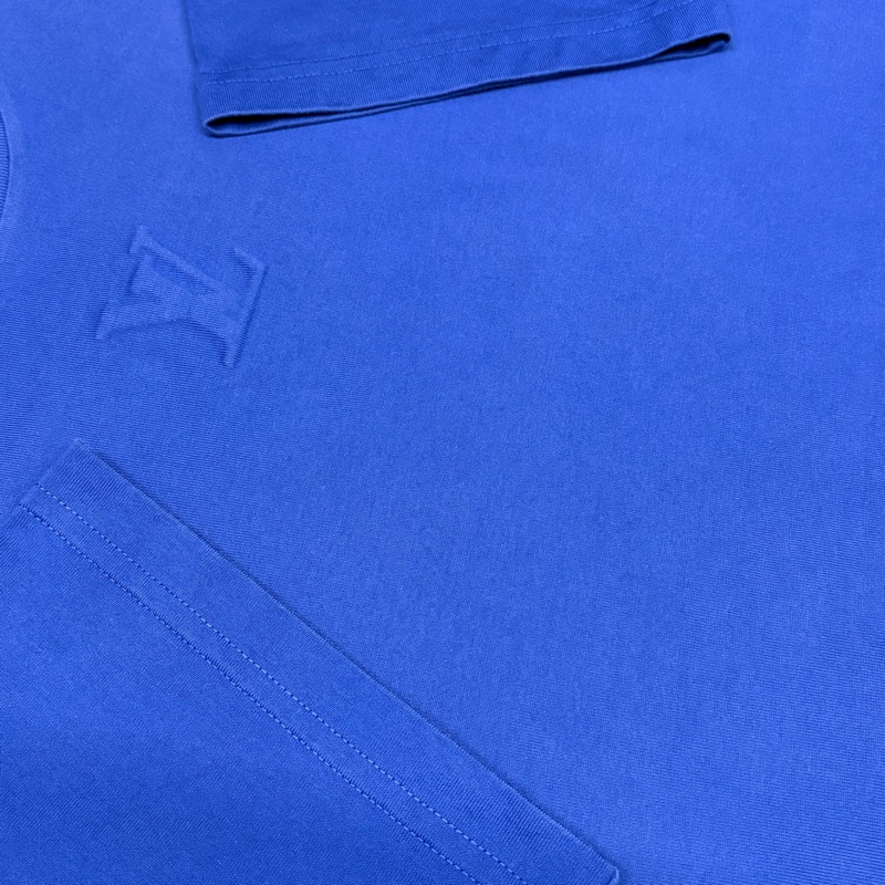 LV路易威登 LOUIS VUITTON 95新浮雕LOGO藍色S 短袖T恤-14