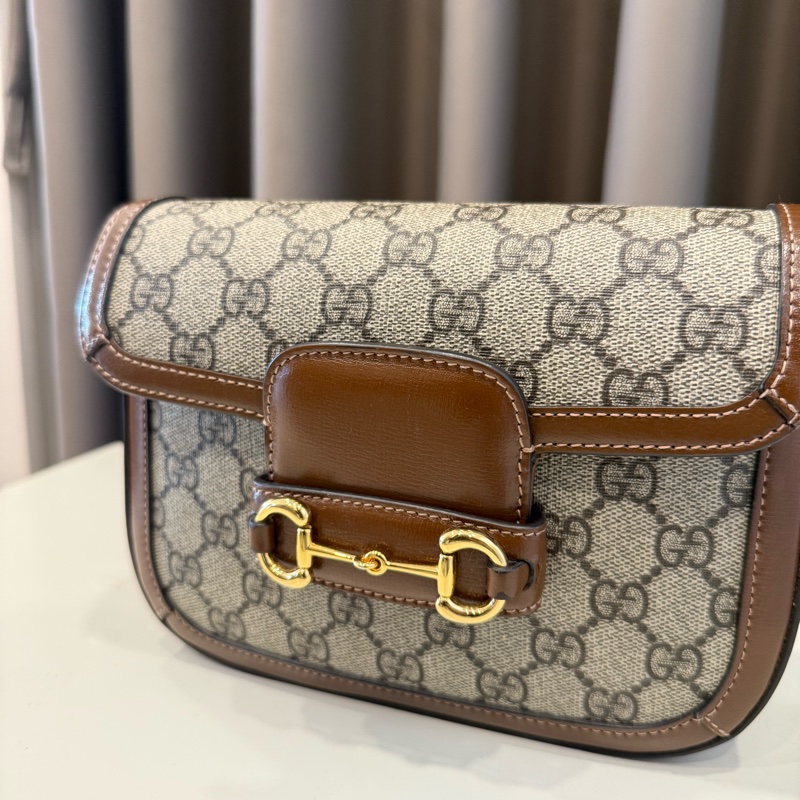 （甜價美包）Gucci古馳 1955mini焦糖馬鞍包-5