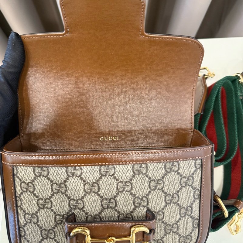 （甜價美包）Gucci古馳 1955mini焦糖馬鞍包-7