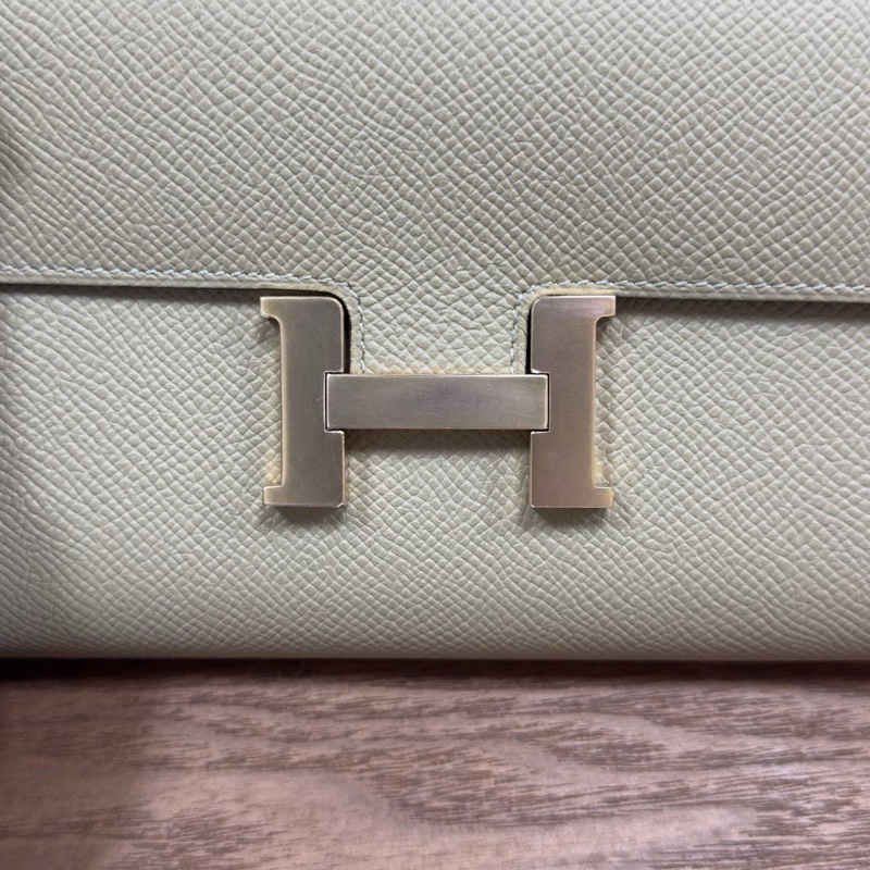 🌈Hermes🧡Constance Wallet長銀包🧡S2風衣灰玫瑰金扣🧡99新🌈Epsom皮🌟constancewallet🌟constance🌟愛馬仕🌟-1