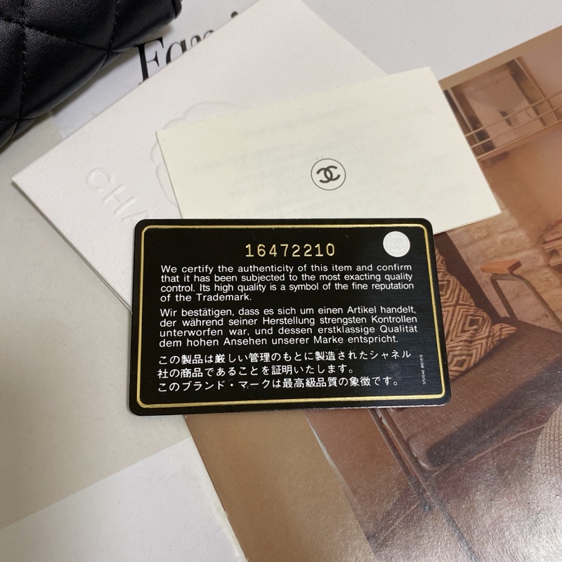 𝙲𝕙𝕒𝕟𝕖𝕝經典雙C銀釦翻蓋長夾🏅 #附鏈條改造組升級woc背-32